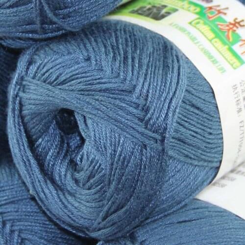Lot of 1 BallsX50g Color optional Super Soft Natural Bamboo Cotton Knitting Yarn Steel Blue 322-925