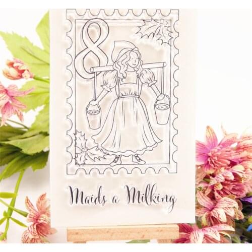 9.5x14.5cm No8 The maid Transparent Clear Stamps Silicone Seals Roller Stamp DIY scrapbooking photo album/Card Making