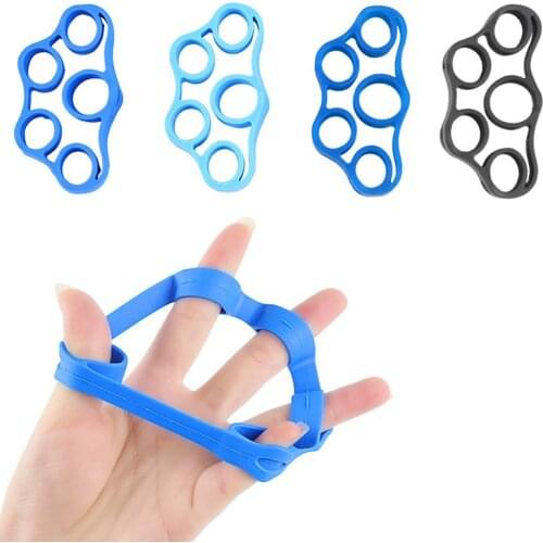 Silicone Finger Strength Exercise Rally Ring Five-Ring Hand Training Device Hand Grips Device Small Fitness Product Equipments