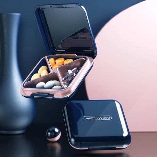 4 Grid Waterproof Medicine Pill Box For Storage Travel Pill Case Vitamins Container Plastic Box Capsules Organizer For Tablets