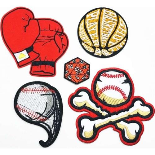 1Pcs Sports Ball Embroidery Patches Children For Clothing DIY Iron On Patch Kids Backpack Custom Badge Accessories Sticker