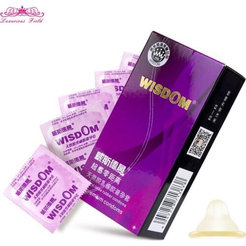 10 pcs/lot Ultra thin Latex Natural Rubber Condoms Delay Ejaculation Male Penis sleeves Safe Contraception Men Erotic sex toys