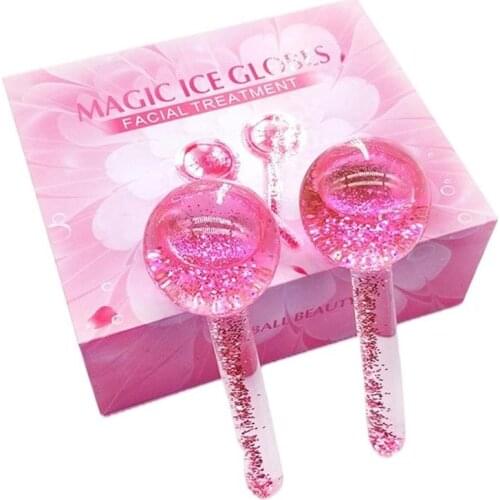 2pcs/box Beauty Ice Hockey Energy Beauty Crystal Ball Cooling Ice Globes Water Wave Face And Eye Massage Skin Care