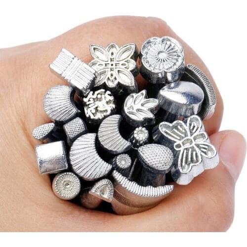 20pcs/set Leather carving Leather Printing Leather craft Tools engraving Art DIY handmade working stamp punch Set