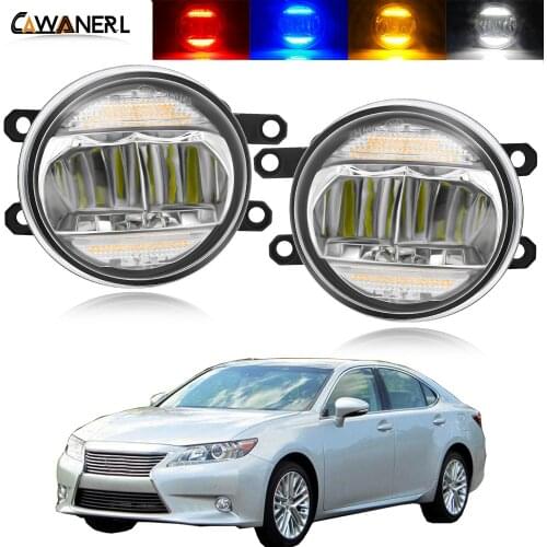 2in1 LED Fog Light + Daytime Running Light For Lexus ES300h ES350 2013 2014 Car Front Bumper Fog Light Assembly DRL 30W H11 12V