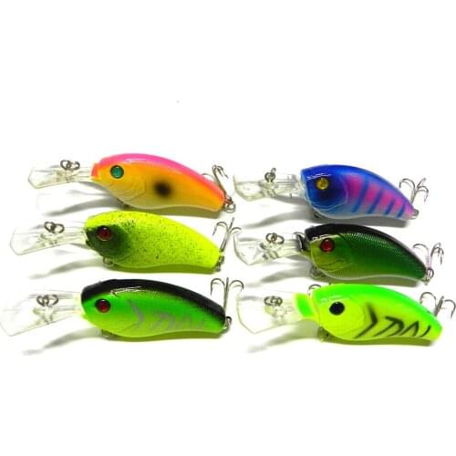 Big Sale 6pcs/lot Artificial Fishing Lure Hard Plastic Crank Bait Fat Bass Fish Tackle Pesca Minnow Fishing Wobblers 9cm 11.8g