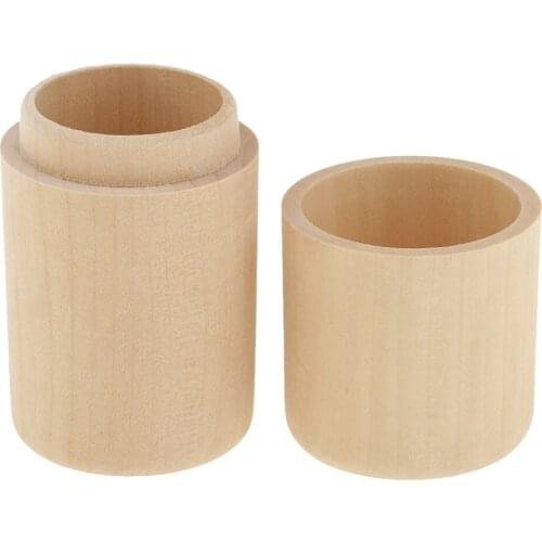 Mini Wood Essential Oil Box - Wooden Storage Case for Holding 1 Bottle & Roller Balls Bottle of 10ml