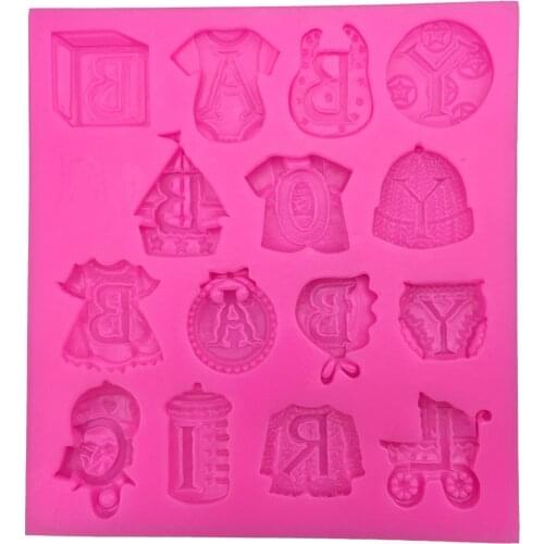 DIY Pink Bake Cake Mold Turn Sugar Tools Liquid Silicone Molding Baby Infant Supplies Chocolate Mould Handmade Soap Mould E540