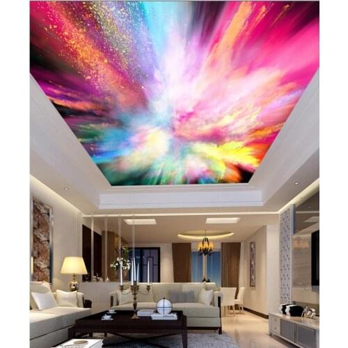 Photo wallpaper color on the ceiling living room bedroom ceilings frescoes Ceiling murals wallpaper 3d mural paintings
