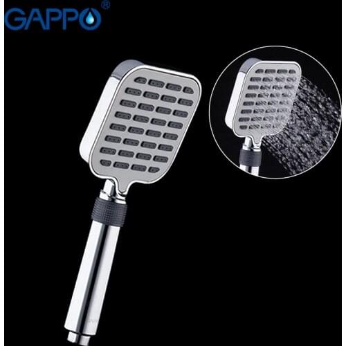Gappo Square hand shower head Top Quality Three Ways bathroom accessories ABS in chrome Plated water saving showerhead Ducha G08