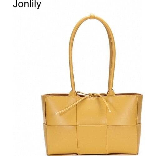 Jonlily Women Genuine Leather Shoulder Bag Female Fashion Handbag Totes Composite Bag City Bag Daybag Teens Purse -KG495