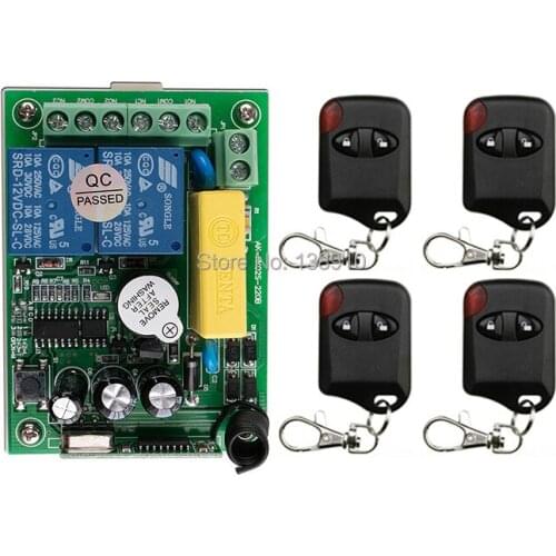 Hot Sales AC220V 10A 2CH 315MHz/433MHZ Wireless RF Remote Control Switch teleswitch 4* cat eye Transmitter+ 1*Receiver