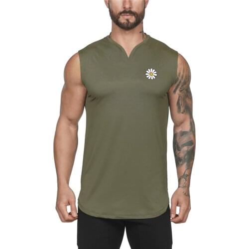 Bodybuilding Fashion V-neck Tank Top Men Gyms Jogging-clothing Stringer Fitness Gyms Shirt Muscleguys Workout Vest