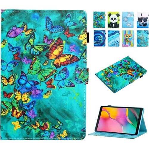 Cute pattern printing Case For Samsung Galaxy Tab A 8.0 2019 SM-T290 SM-T295 T297 8" flip stand magnetic Clasp cover