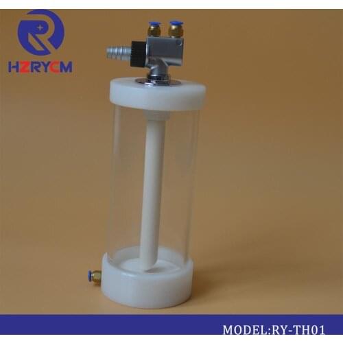 Mini Cup Fludized Powder Hopper with RY-IG02A-CB powder injector fitting for experimental powder coating purpose