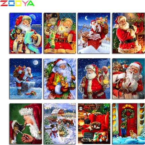 Zooya 5D Diamond Painting Full Drill Square Christmas Diamond Embroidery Full Set Sale Diamond Mosaic Picture Home Decor Zh032