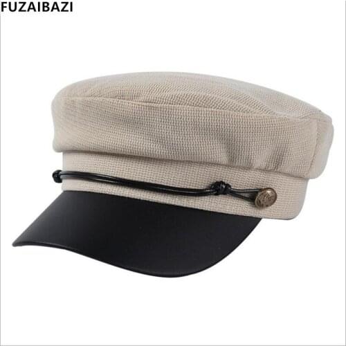 FUZAIBAZI New Couple Hat Autumn Winter Cotton Vintage Military Hats For Men Women Youth Artist Painter Brands Flat Cap Casquette