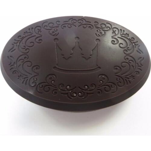 QT0055 Oval shape stamp handmade soap mold crown art pattern chocolate mould DIY silicone soap molds jelly candle moulds clay