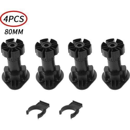 4Pcs Plastic Adjustable Height Cupboard Foot Cabinet Legs Furniture Leg Foot Kitchen Bathroom Hardware Casters Glides Leveling