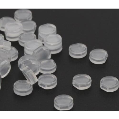 50Pcs Earring Pads Silicone Comfort Earring Cushions for Clips on Earrings Clear