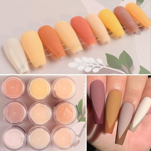 9color/lot Nail Glitter Acrylic Powder Decoration Dipping Powder All For Nail Acrylic Polymer Extend Builder