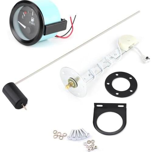 52mm Car Fuel Level Gauge LED Digital E-1/2-F Range Meter with Fuel Sensor Universal LED Fuel Gauge Car-Styling