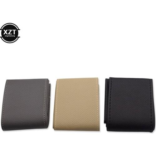 Steering Wheel Covers/Extremely soft Leather braid on the steering-wheel of Car With Needle and Thread Interior accessories