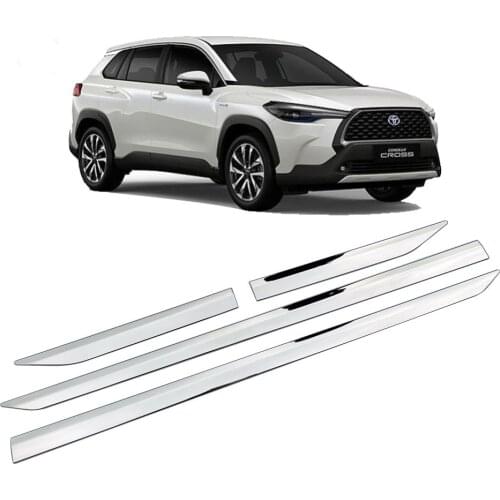 For 2020 2021 Toyota Corolla Cross Door Side Molding Garnish Decoration Trim ABS Chrome 4pcs