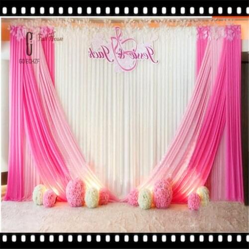 Hot Sale stage background Wedding Backdrop Curtain Beautiful Decorations 6m*3m Background Scene Party Supplies 126