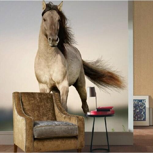 3d wall photo murals Wallpaper horse Animal 5d Papel Murals for living room Background 3d Wall mural wall paper 3d Murals