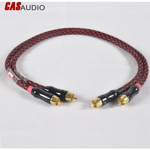 Quality 4N OFC RCA Cable Intercontact Cable W/ Canare L-4E6S Cable For Hi-Fi Audio Phono Jack Hi-Fi RCA Cable For DAC Preamp