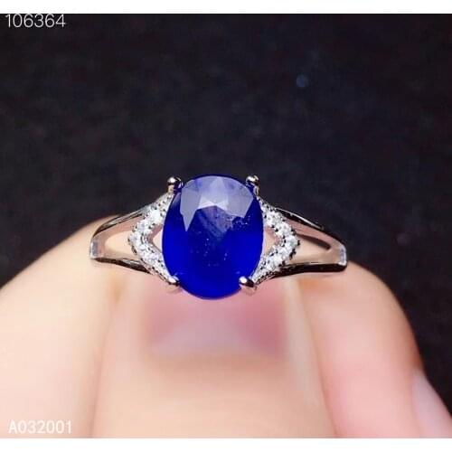 KJJEAXCMY fine jewelry natural sapphire 925 sterling silver new adjustable gemstone women ring support test popular fashion