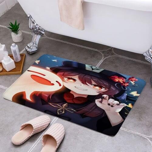 Genshin impact hu tao 3D Print Doormats Rectangle Non-Slip DoorMat Bedroom Kitchen Entrance Print Door rugs Dropshipping