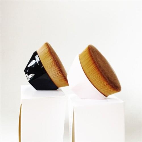 BD Petal 55 Foundation brush - Balck / Baby Pink Full Coverage Large Cream Contour Liquid Foundation Brush - Beauty Makeup Brush