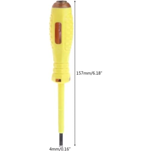 M4YC 100-500V Voltage Detector Slotted Screwdriver Electric Tester Test Pen LED Light
