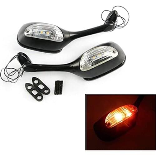 Motorcycle LED Turn Signal Mirror Rearview Side Mirror For Suzuki GSXR 600 750 1000 K5 K6 K7 K8 K9 SV650 SV650S SV1000 SV1000S