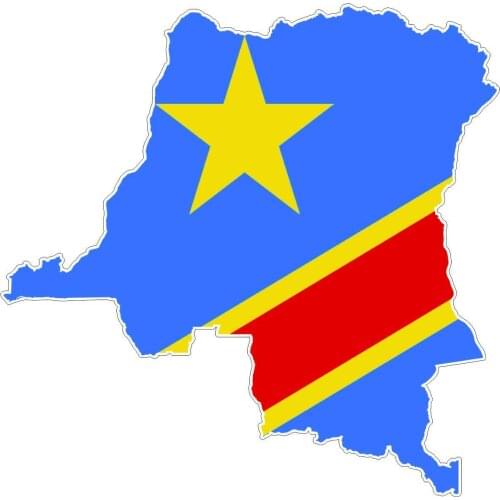 Sticker Car Moto Map Flag Vinyl Outside Wall Decal Macbbook Congo Rdc Windshield Bumper Tuning Laptop Trunk Fridge Decal PVC