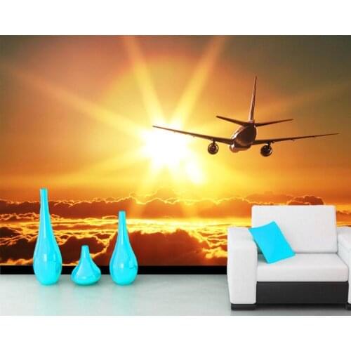 Papel de parede Passenger Airplanes 3d wallpaper,living room bedroom dining room TV background kitchen wall papers home decor