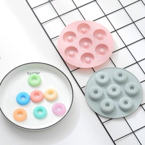 Wholesale Donut Cake Decoration Mold Chocolate Gummy Candy Silicone Mould Ice Cube Cookie Mold Fondant Tools Baking Mold