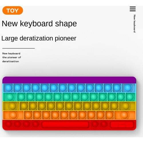 Fidget Toys Antistress Reliver Stress keyboard Rainbow Silicone Push It Bubble Toy Adult Kids Sensory Toy To Autism Game To Work