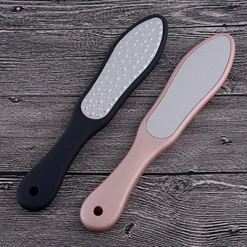 Professional Double Sided Stainless Steel Foot Rasp Heel File Hard Skin Callus Remover Scrubber Pedicure Grinding Feet Care Tool