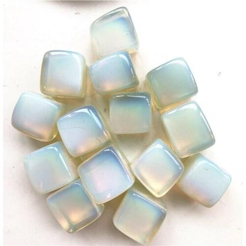 Dropshipping 1 PC Opal Crystal Gemstone Cube Meditation Healing Chakra Synthetic Aka Opalite Crystal Wedding Decorative Stone