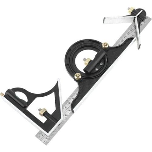 3in1 Ruler 300mm 180 Degree Multi Combination Square Set Angle Finder Protractor Spirit Level Ruler Angle Measuring Tools Set