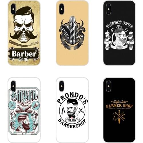 Funny letter barber shop Hair For Xiaomi Mi6 A1 5X 6X Redmi Note 5 5A 4X 4A 4 3 Plus Pro pocophone F1 Soft Transparent Cover Bag