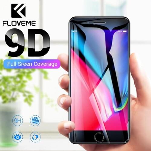 FLOVEME Tempered Glass For iPhone XR 7 Plus 9D Screen Protector Glass For iPhone 7 8 6 6S Plus X XS Max Protective Film