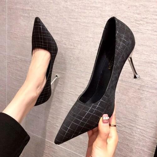 LLOGAI Fashion High Heels Pointed Toe Thin Heels Women Shoes Sexy Office Worker Ladies Pumps Female Shoes Zapatos De Mujer 2021