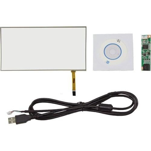 14.1inch 4 Wire 323x 191mm Film to Film Resistive Touch Panel With USB Controller Kit For 16:9 Screen