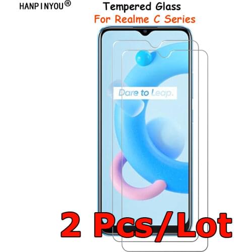 2 Pcs/Lot For Realme C20 C21 C3 C3i C11 C15 Lite C12 Tempered Glass Screen Protector Ultra Thin Explosion-proof Protective Film