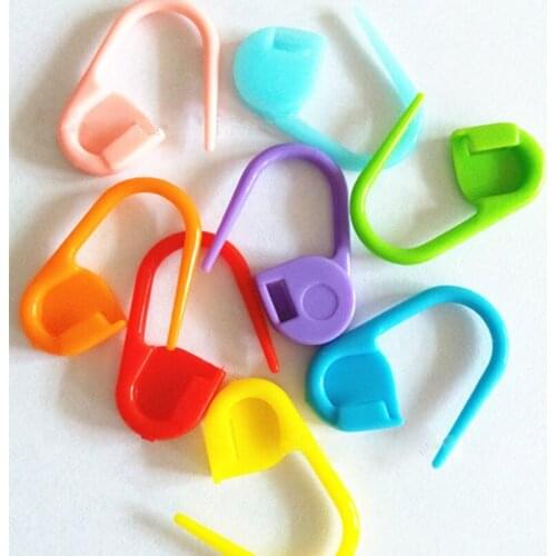 50 Pcs / Pack Locking Stitch Marker Plastic Safty Pins Sewing Accessories 22mm Ring Yarn Buckle Needle Knit Dedicated Baby