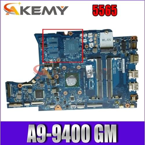 Brand NEW CN-0KF2J6 KF2J6 FOR DELL INSPIRON 5565 laptop motherboard BAL23 LA-D804P REV:1.0(A00) A9-9400 Mainboard notbook PC
